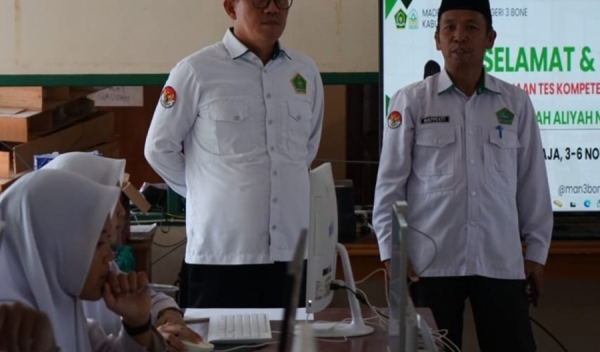 Kabid Penmad Sulsel Hadir di MAN 3 Bone: Pantau TKA  Motivasi Siswa